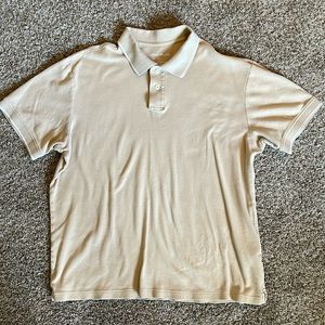 EDDIE BAUER Tan Men’s Short Sleeve Polo Shirt GUC Size XL